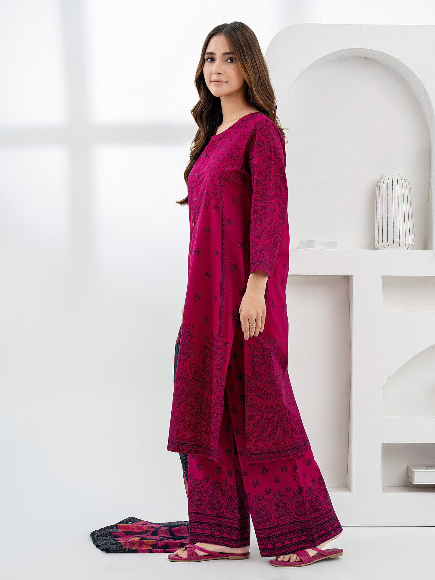 3 Piece Lawn Suit-Paste Print (Pret)