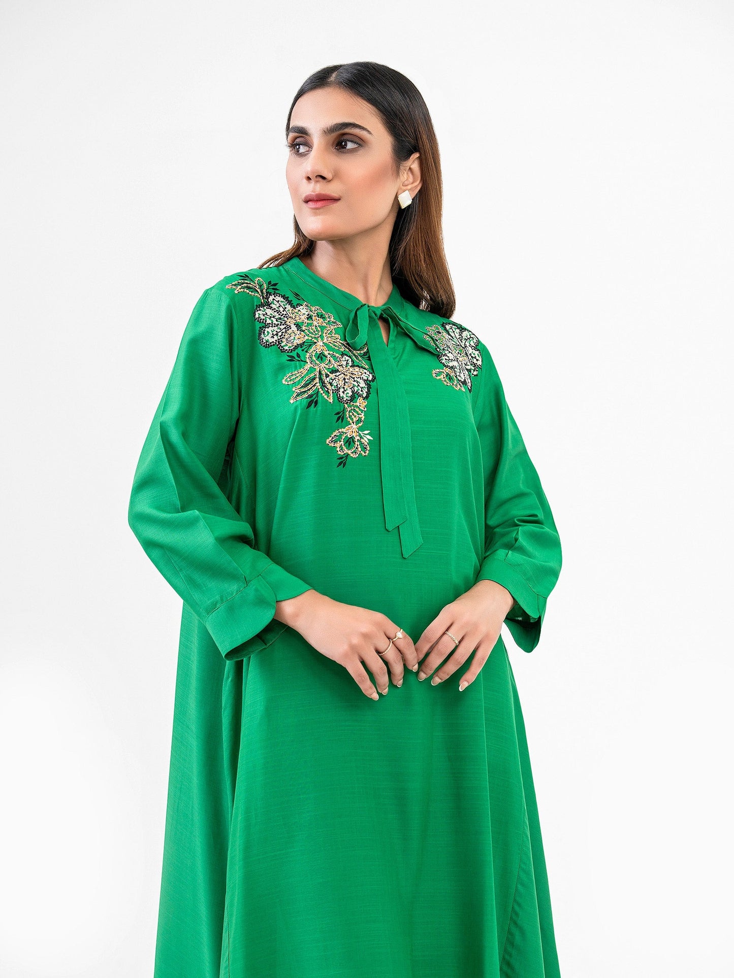 Viscose Shirt-Embroidered (Pret)