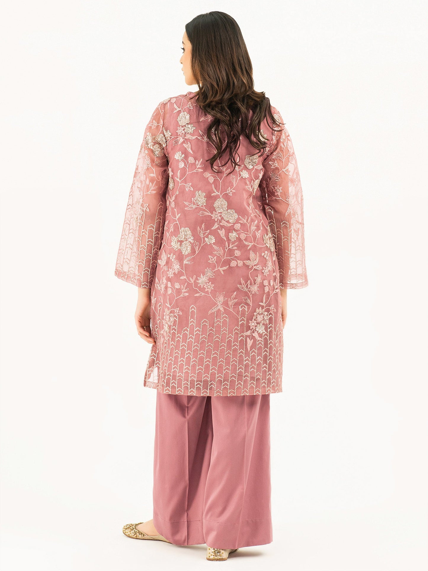 2 Piece Organza Suit-Embellished (Pret)