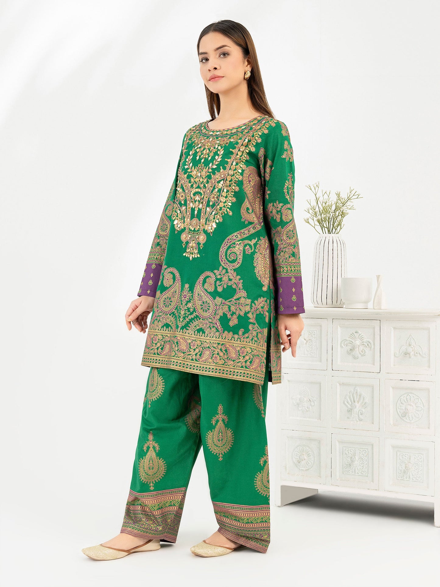 2 Piece Lawn Suit-Embellished (Pret)