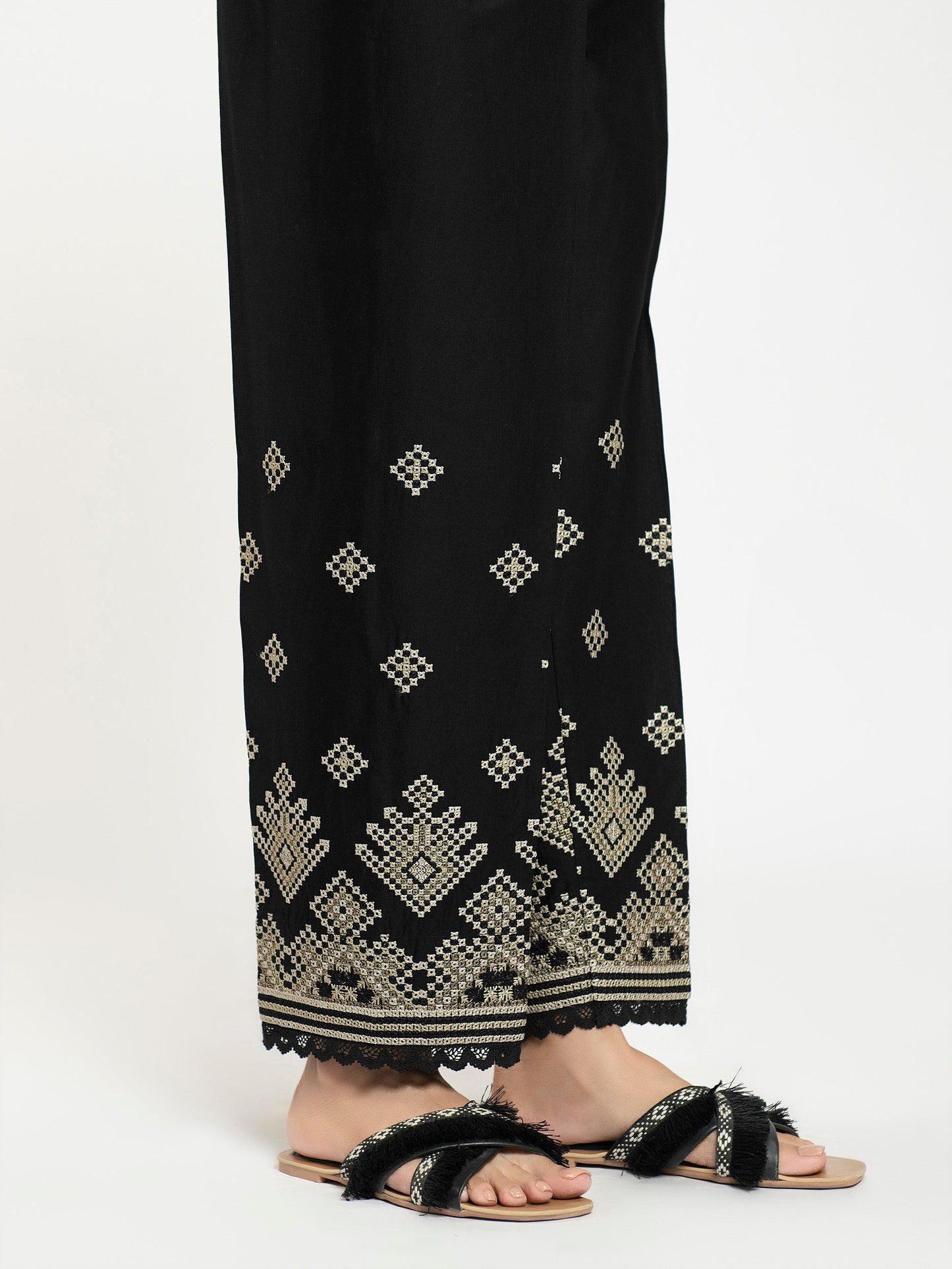 Embroidered Cambric Trouser