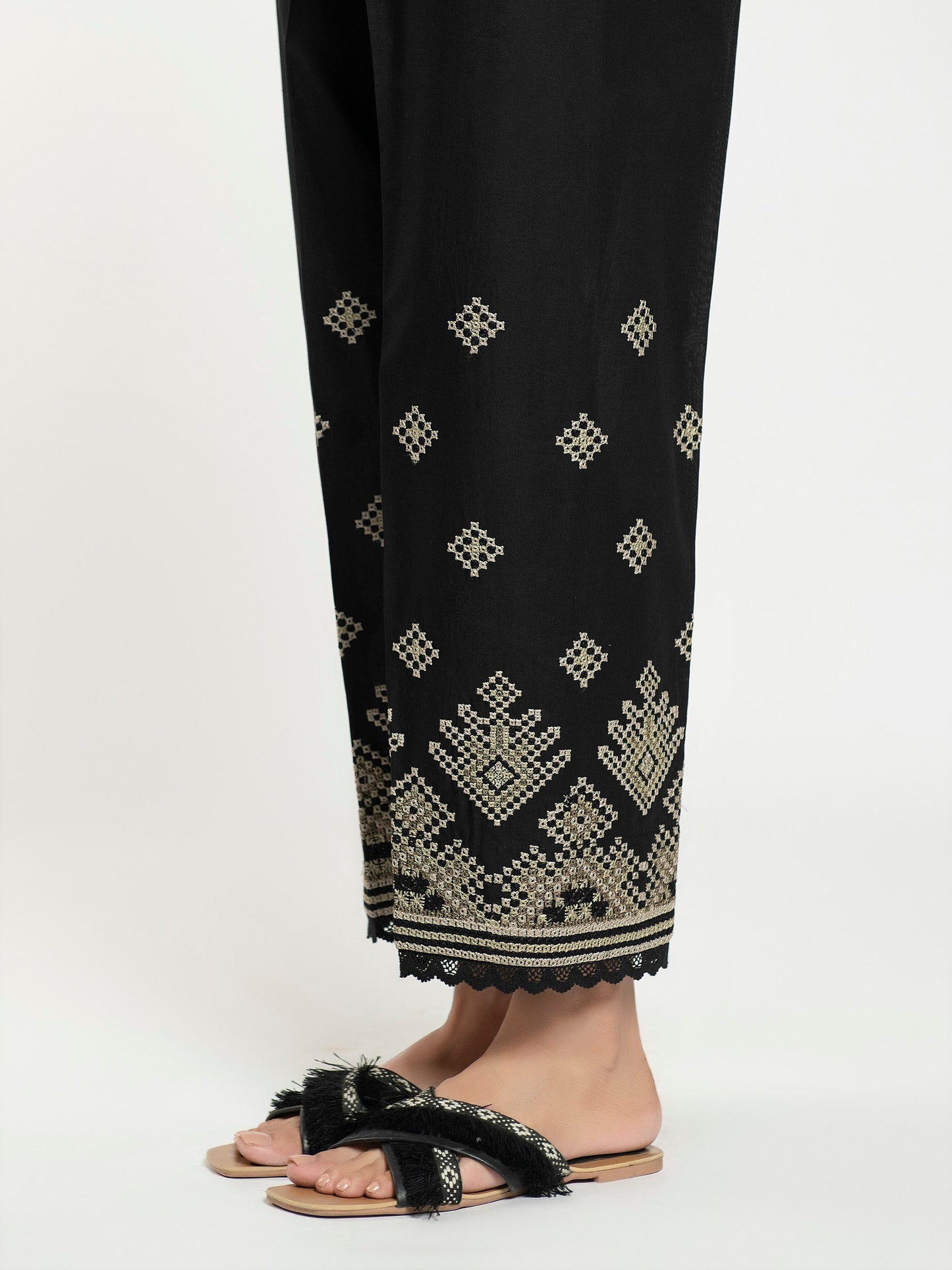 Embroidered Cambric Trouser