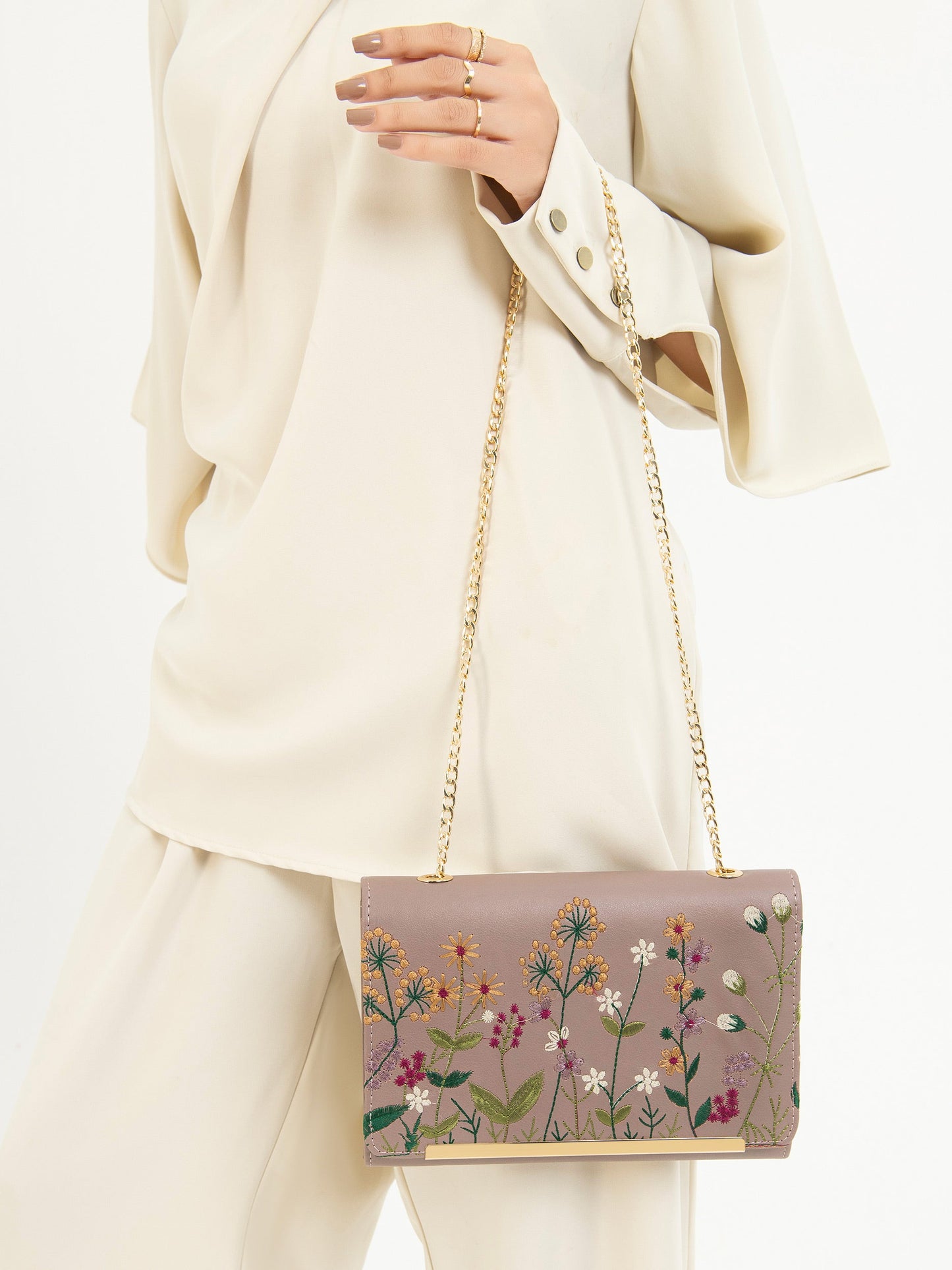 Embroidered Clutch