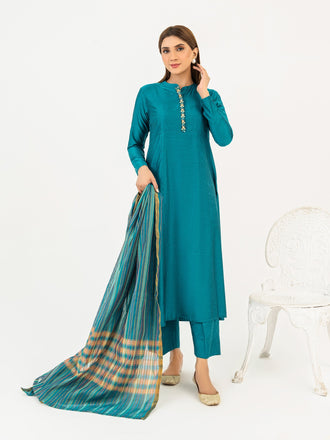 3-piece-raw-silk-suit-embellished(pret)