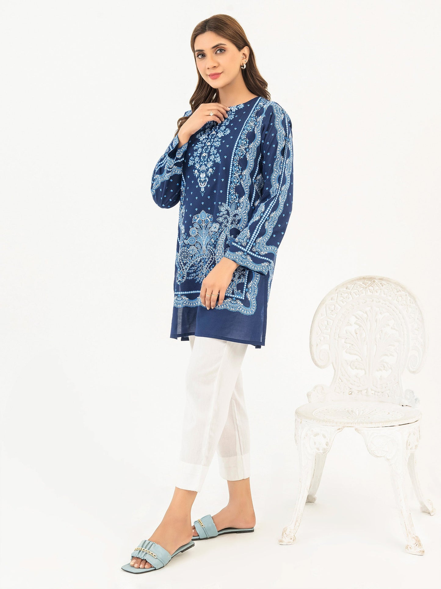 Cambric Kurti-Paste Print (Pret)