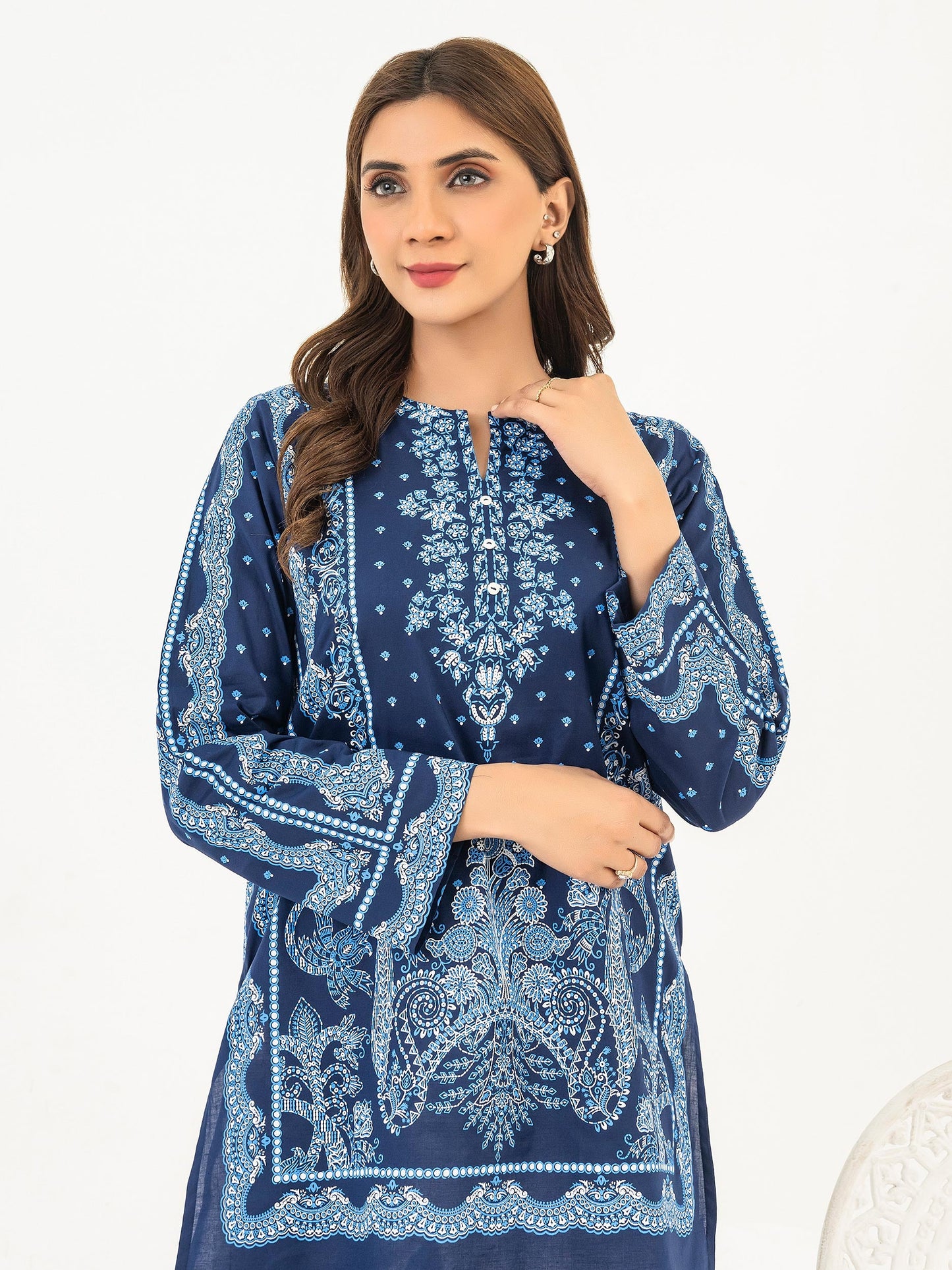 Cambric Kurti-Paste Print (Pret)