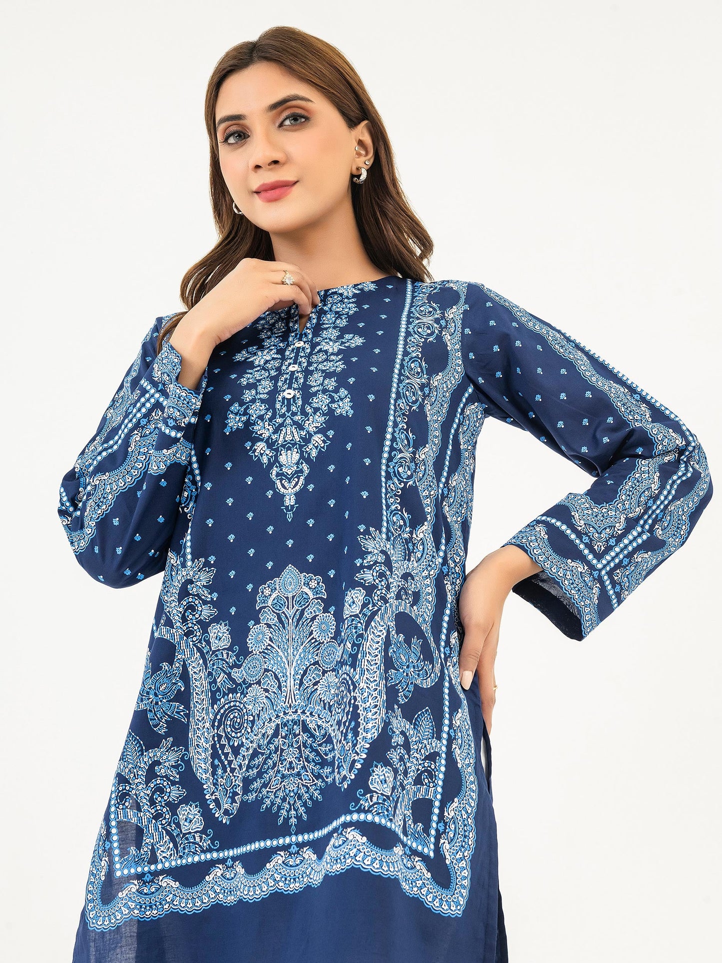 Cambric Kurti-Paste Print (Pret)