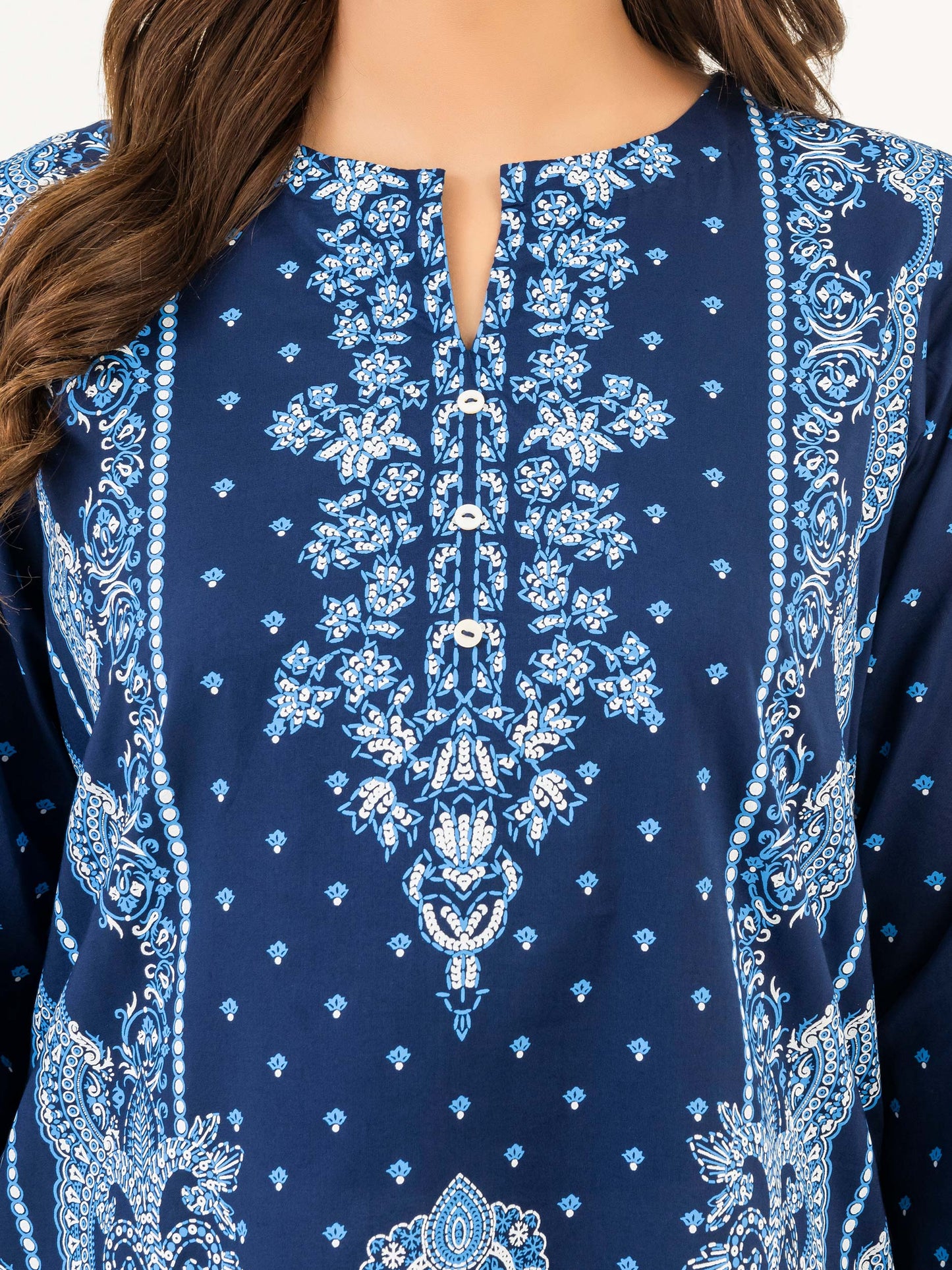 Cambric Kurti-Paste Print (Pret)