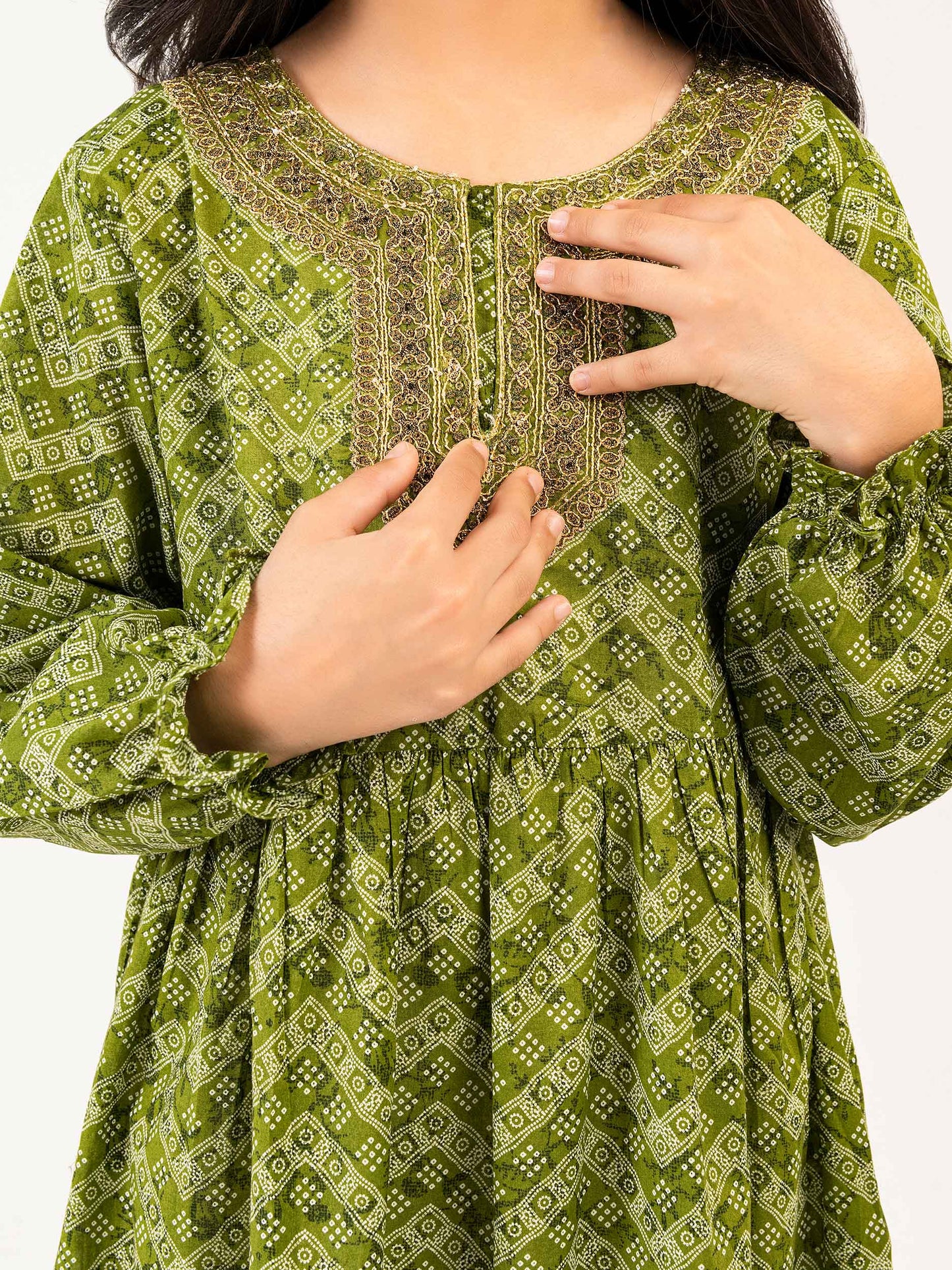 Lawn Frock-Embroidered