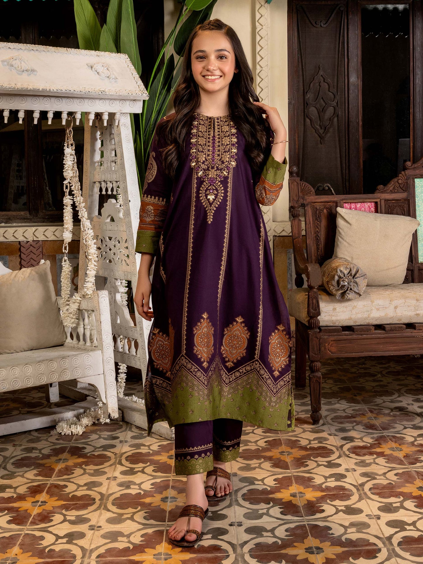 2 Piece Jacquard Suit-Embroidered