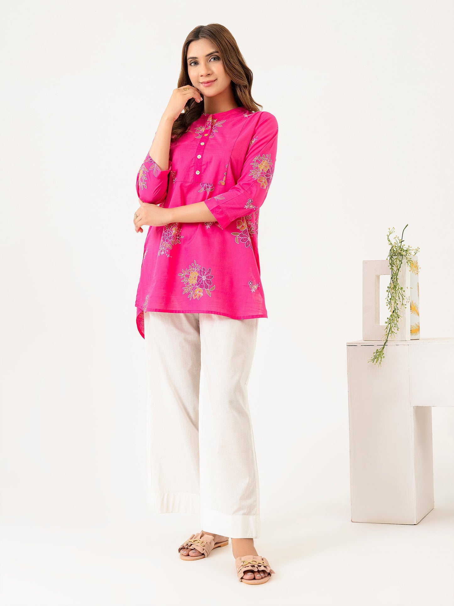 Lawn Kurti-Paste Print