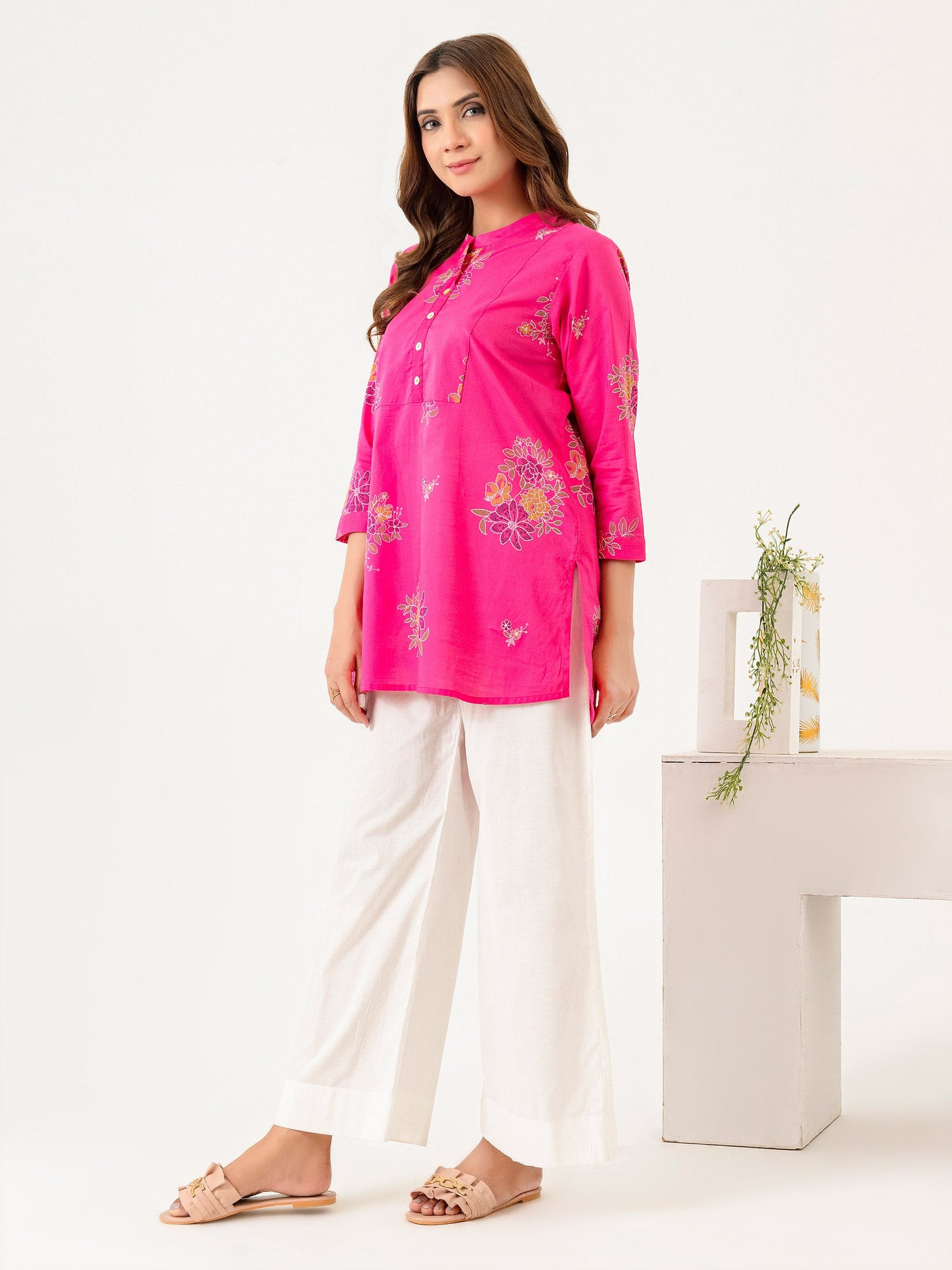 Lawn Kurti-Paste Print