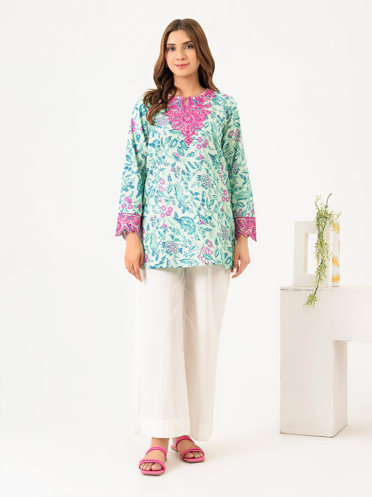 Lilac Solid Short Kurti