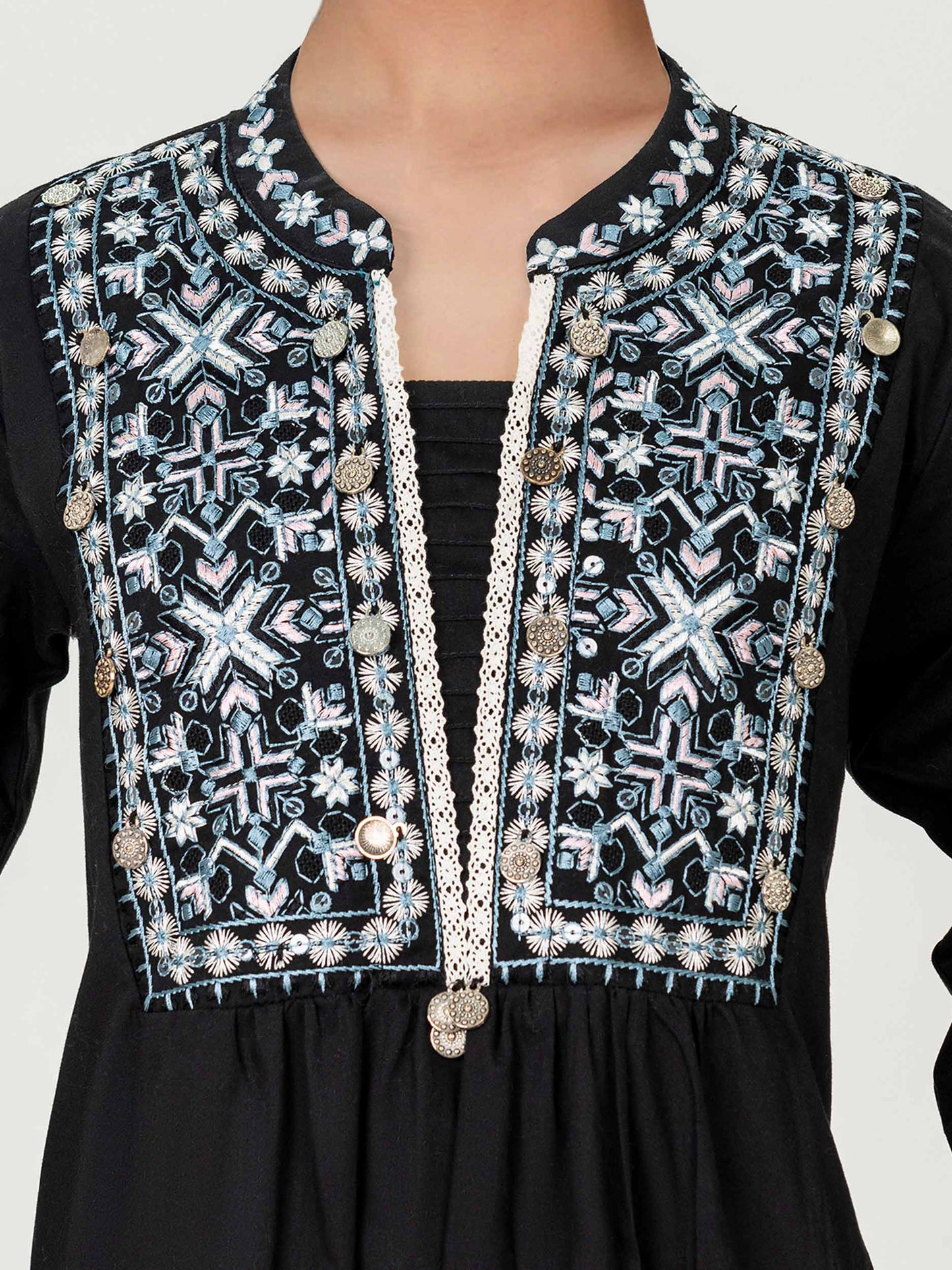 2 Piece Cambric Suit- Embroidered (Pret)