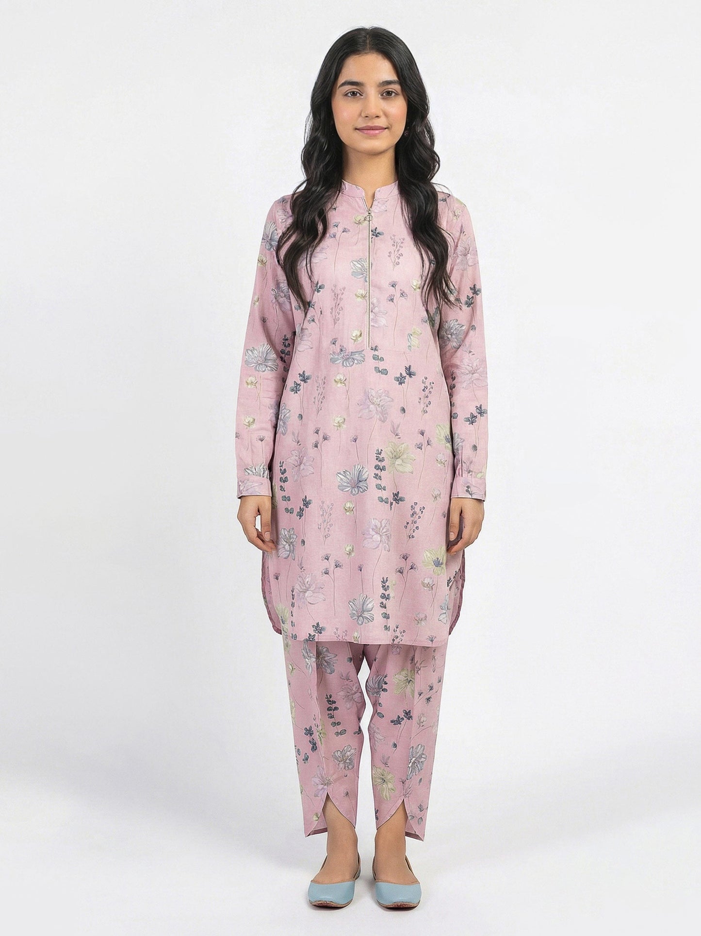 2 Piece Viscose Cotton Suit (Pret)