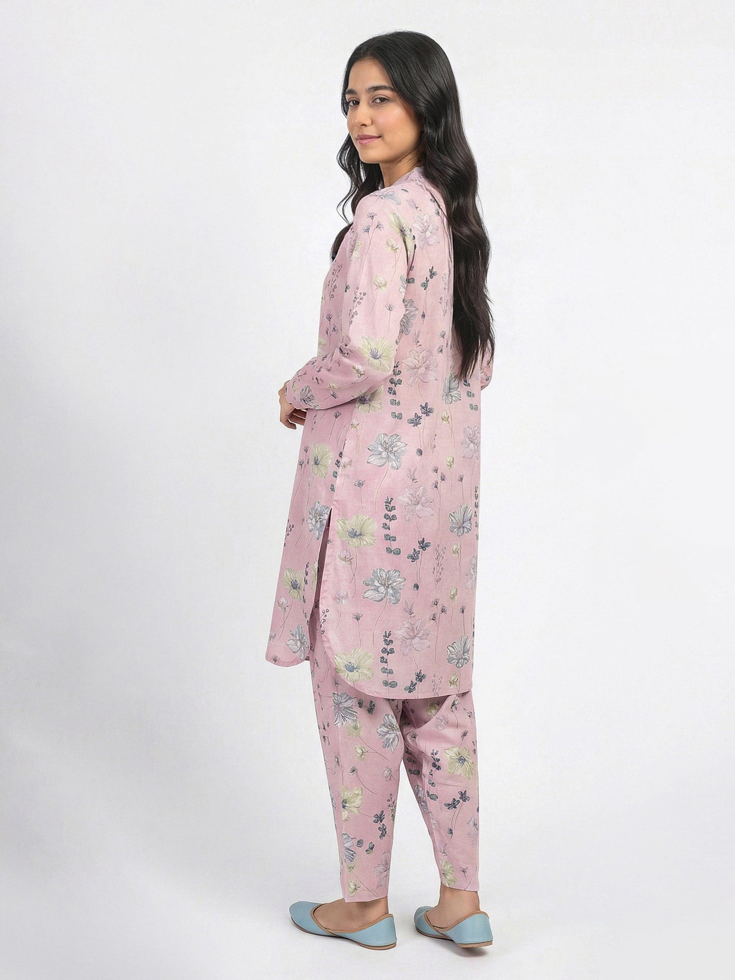2 Piece Viscose Cotton Suit (Pret)