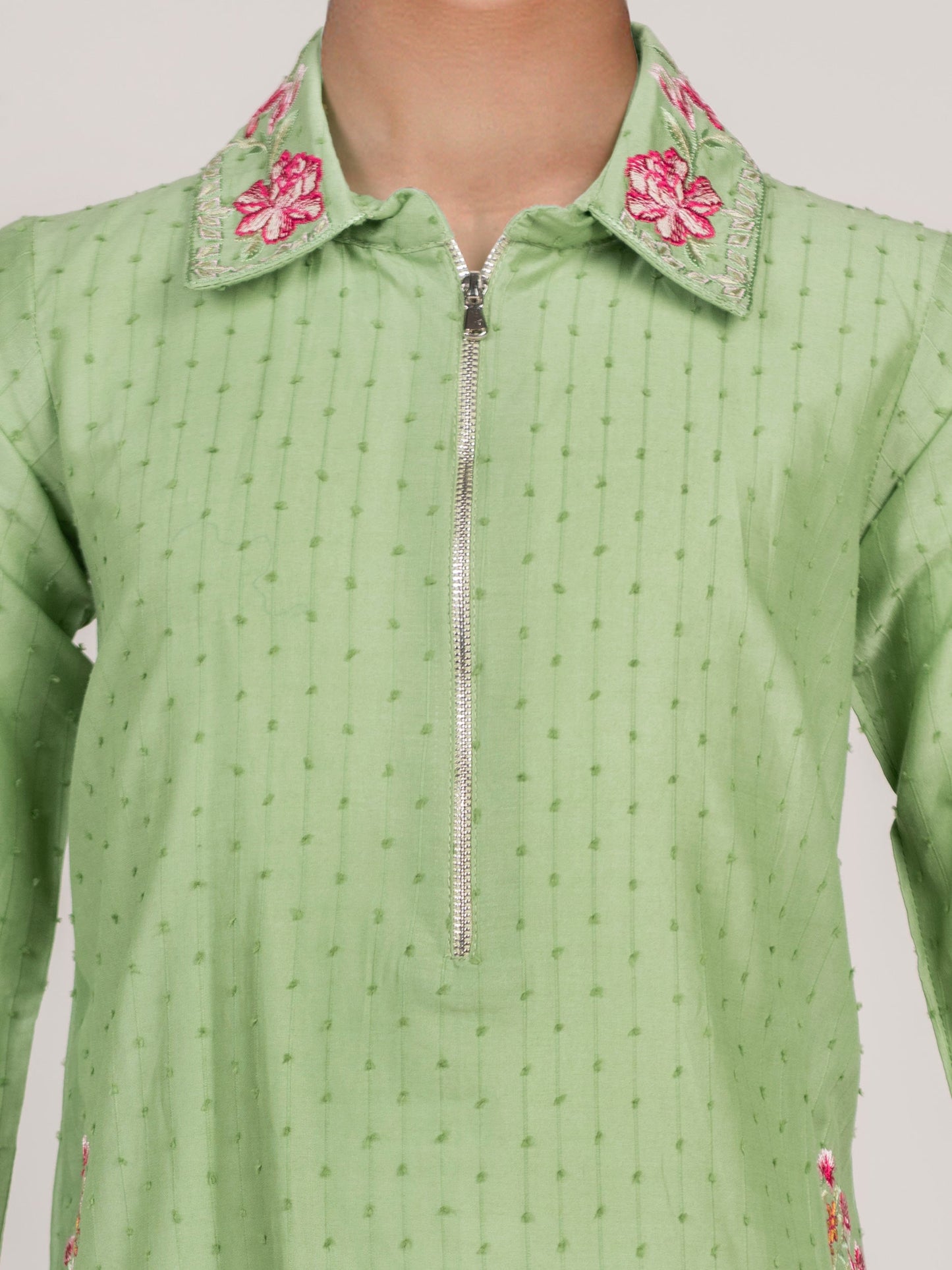 2 Piece Lawn Texture Suit- Embroidered (Pret)