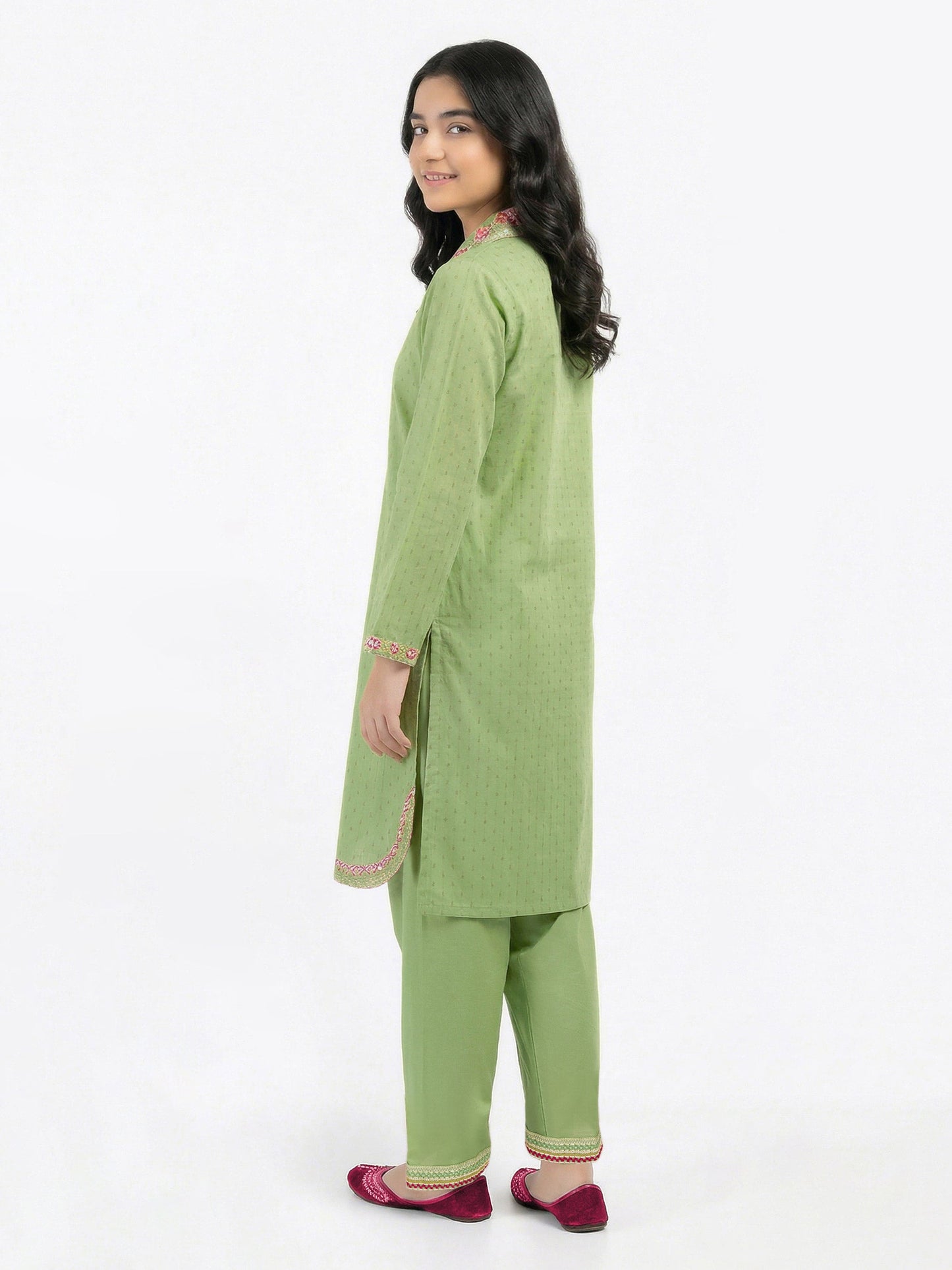 2 Piece Lawn Texture Suit- Embroidered (Pret)