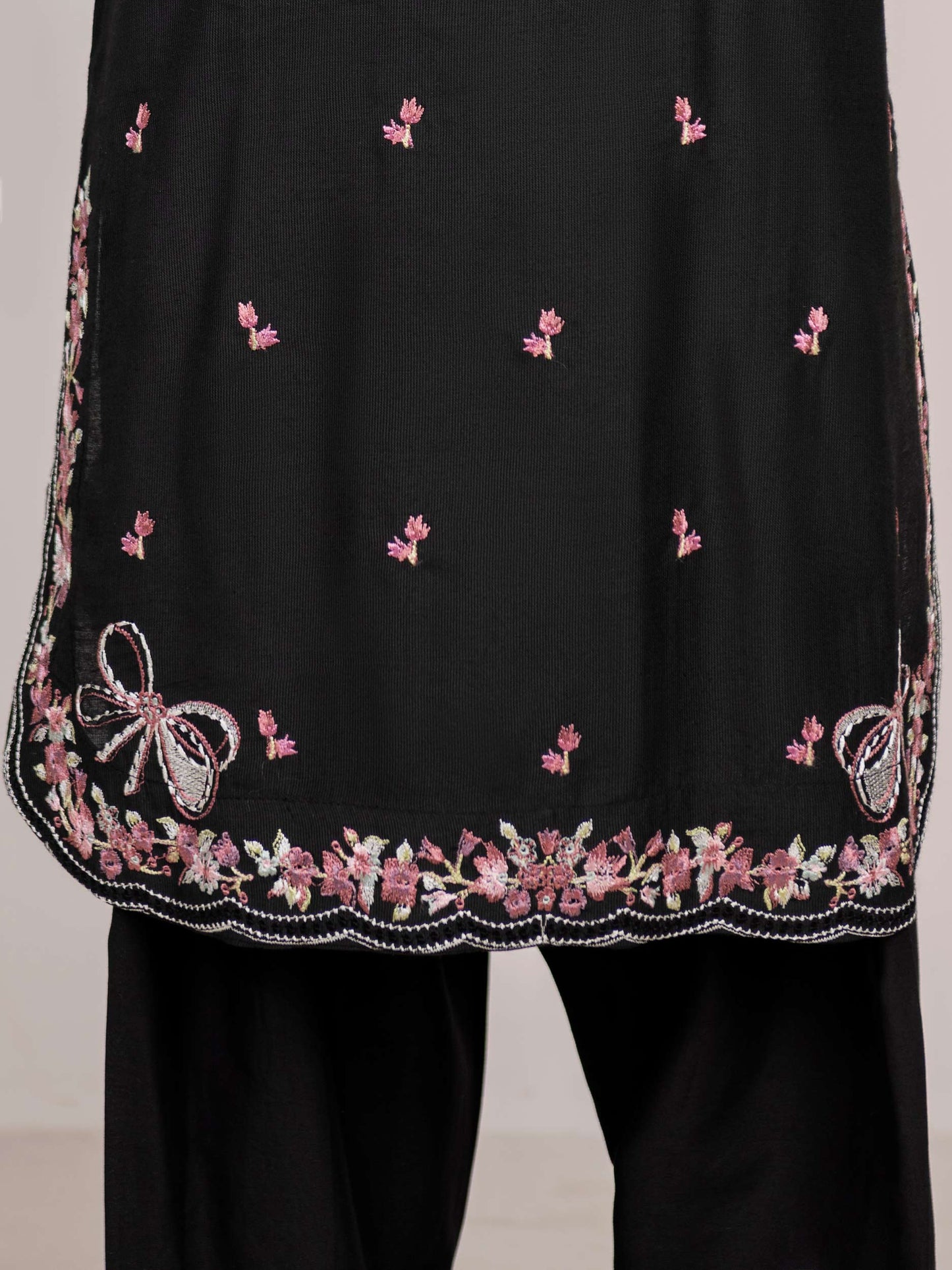 2 Piece Cotton Net Suit- Embroidered (Pret)