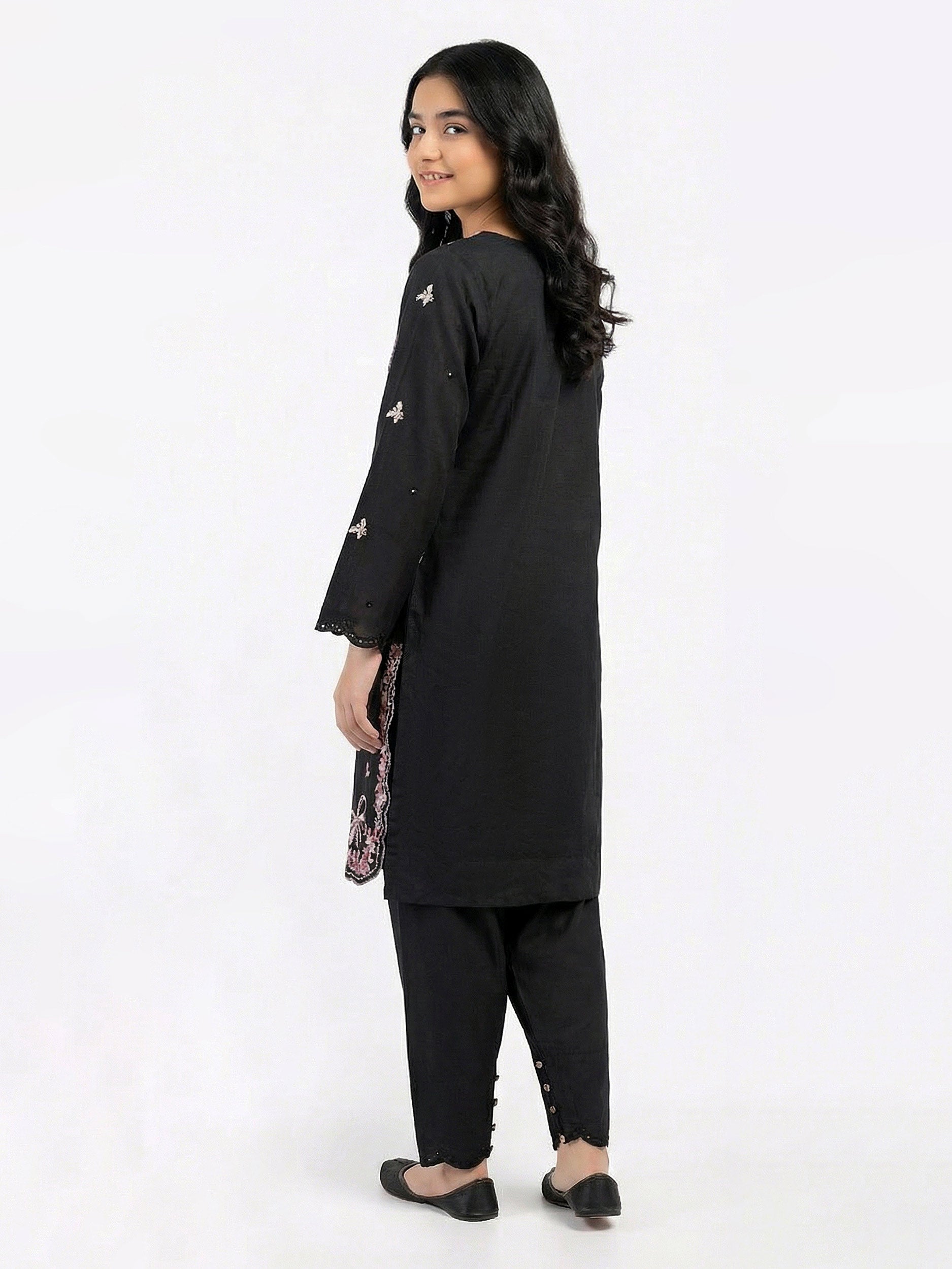 Mini Net Suit 2 Piece Cotton Net Suit- Embroidered (Pret) – Limelight