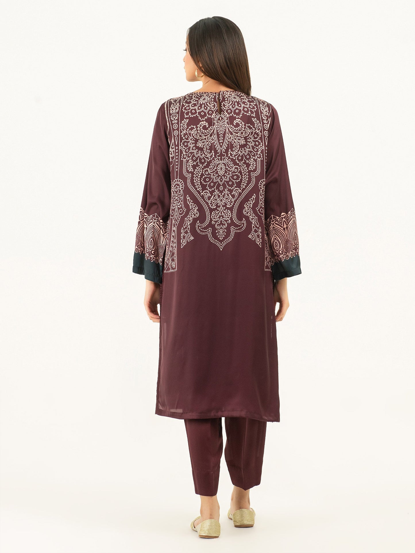 2 Piece Silk Suit-Embroidered (Pret)