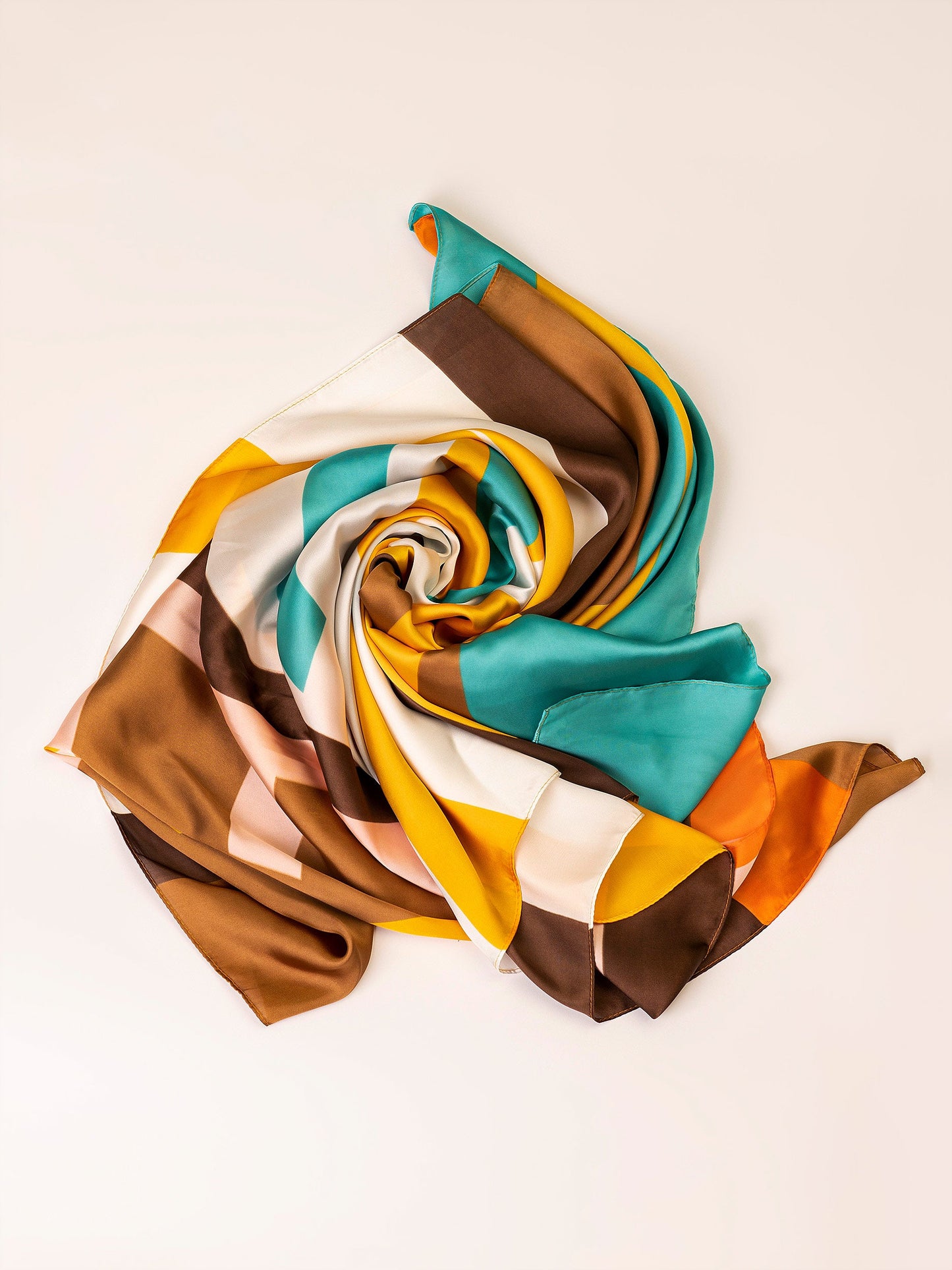 Multi-tone Printed Silk Scarf