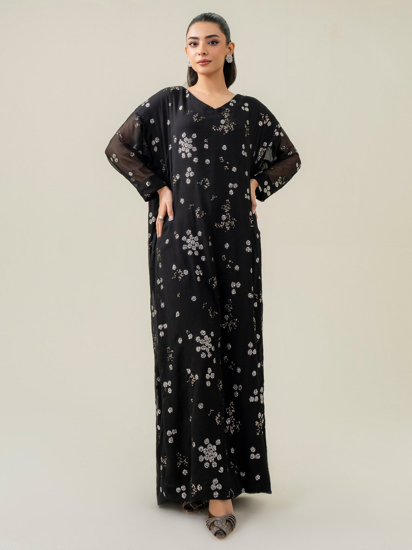 Chiffon Kaftan-Embroidered (Pret)