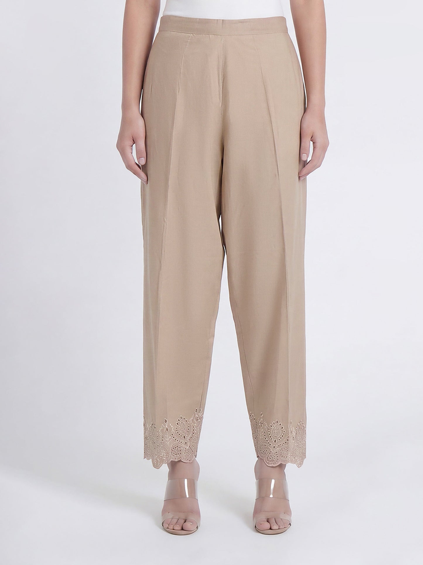 Cambric Trousers- Embroidered (Pret)