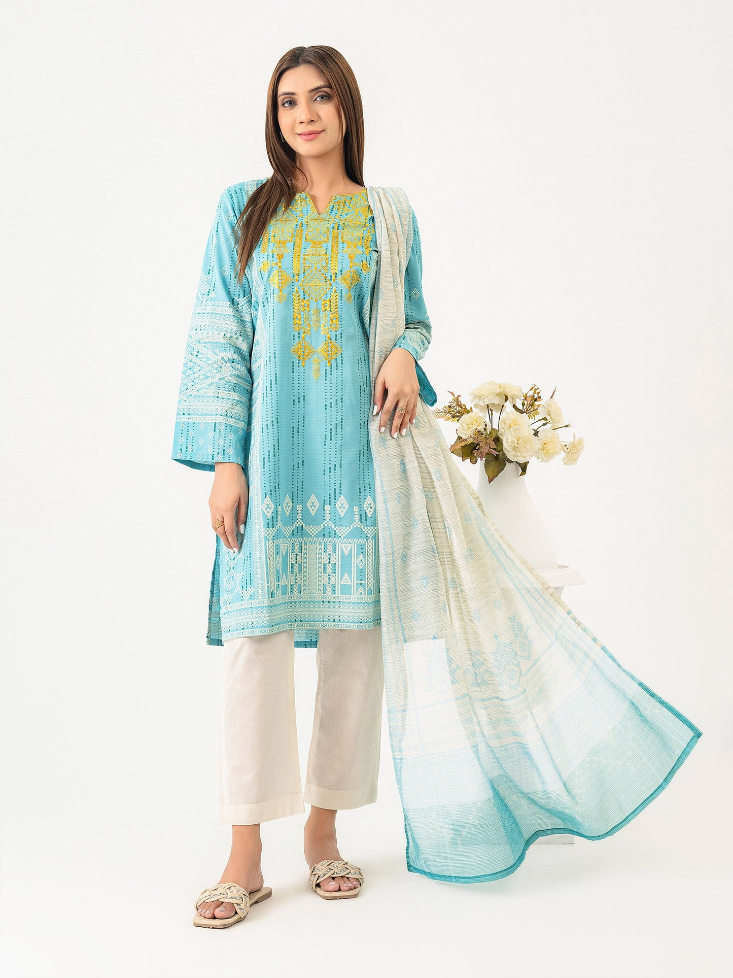 2 Piece Lawn Suit-Embroidered (Pret)