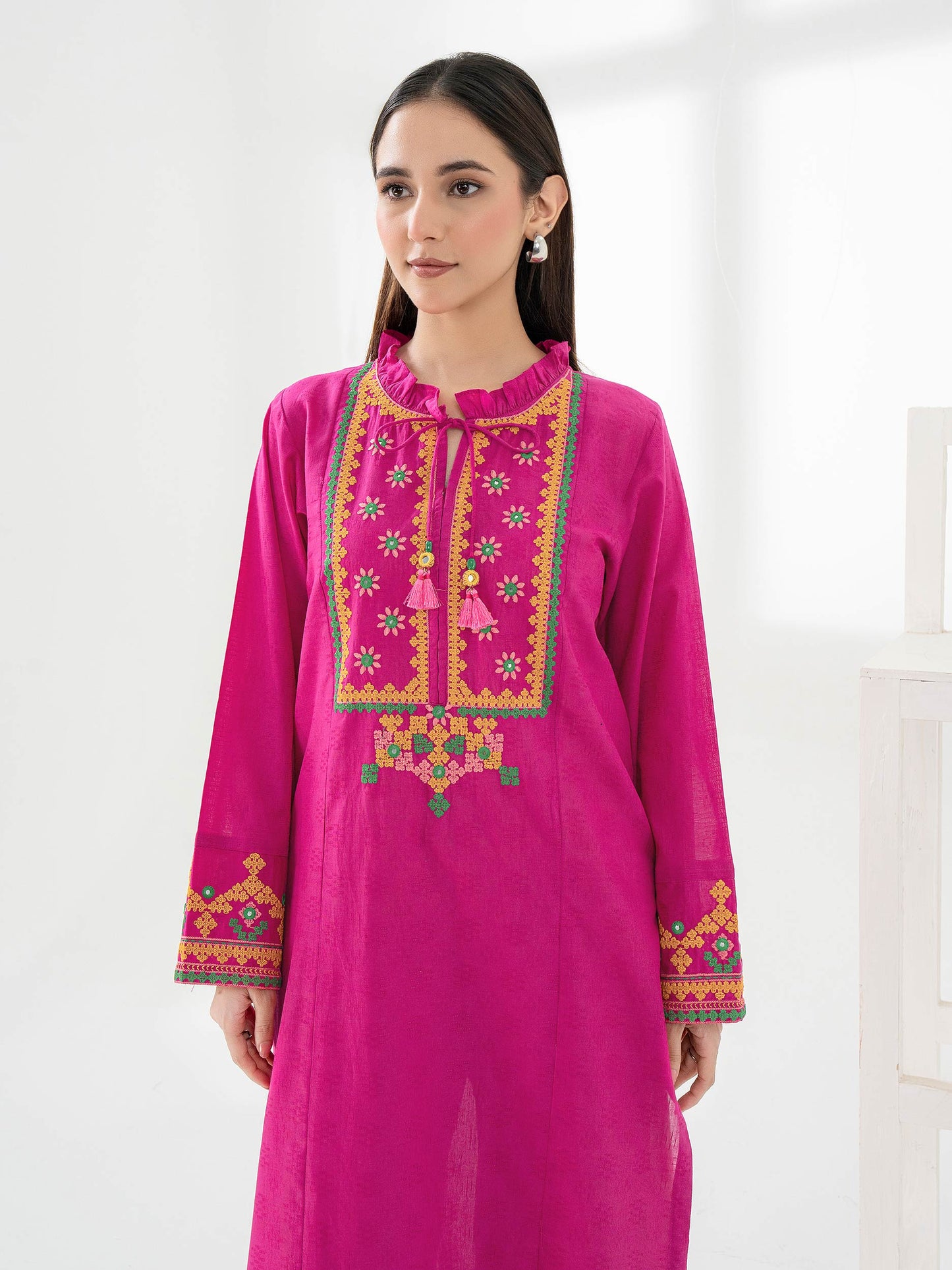 Jacquard Shirt-Embroidered (Pret)