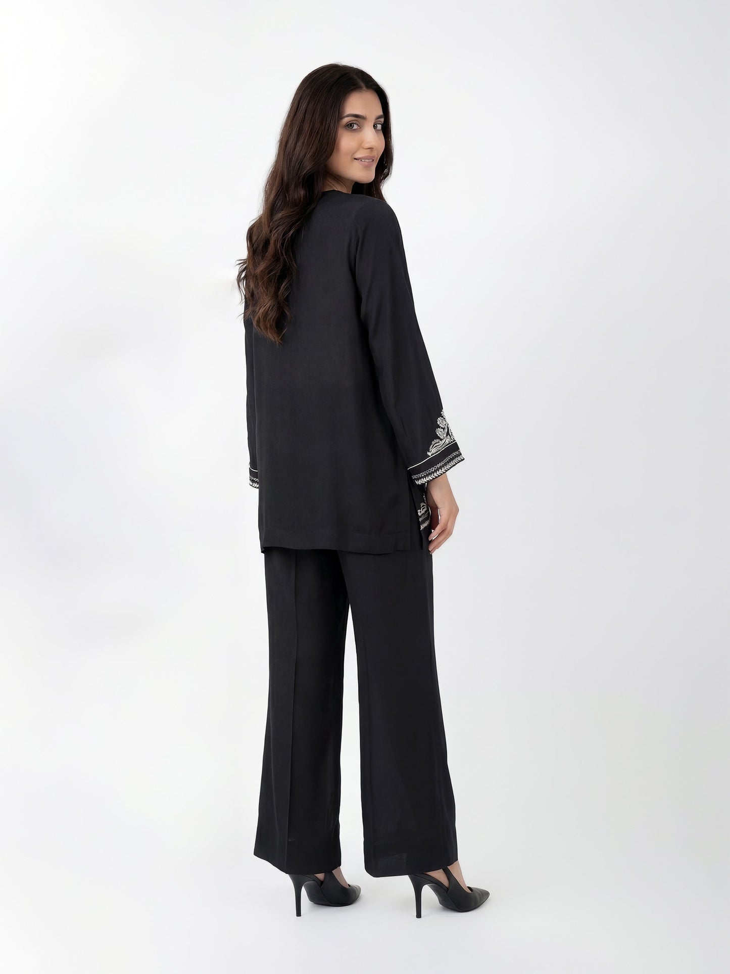 Silk Co-ord Set- Embroidered