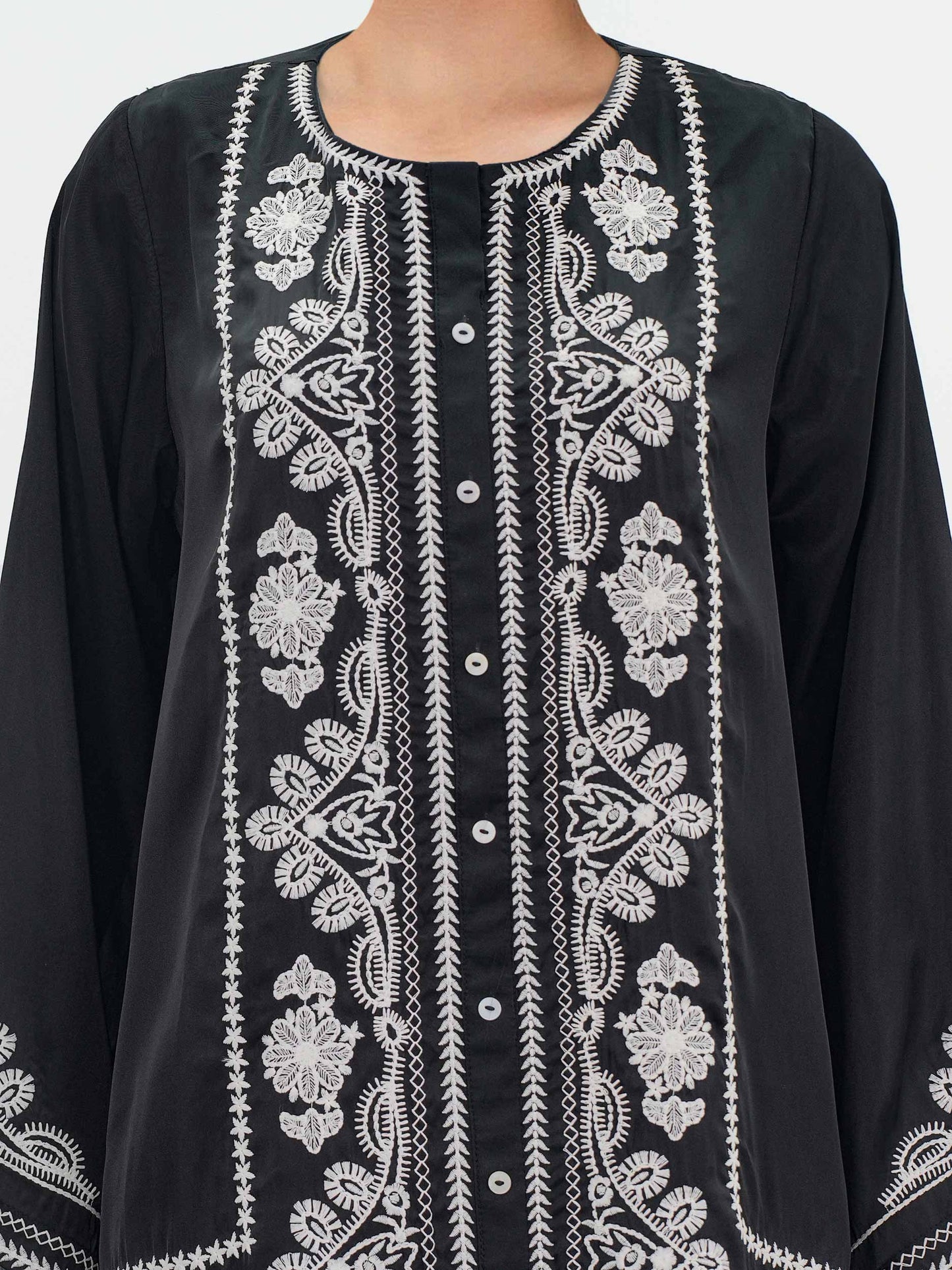 Silk Co-ord Set- Embroidered