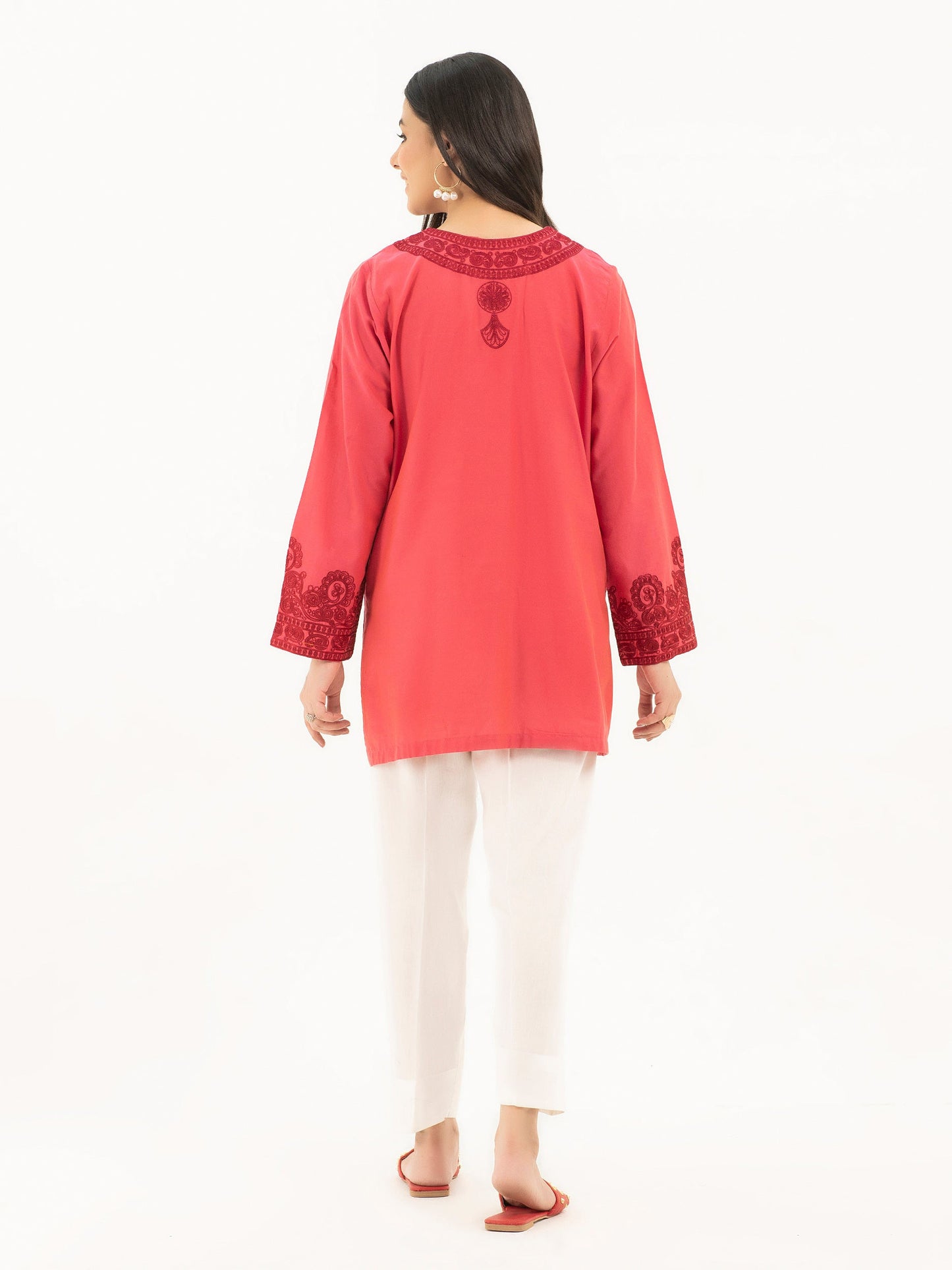 Yarn Dyed Kurti-Embroidered (Pret)